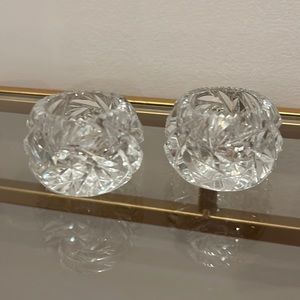 Glass Candle Holders Set of Two